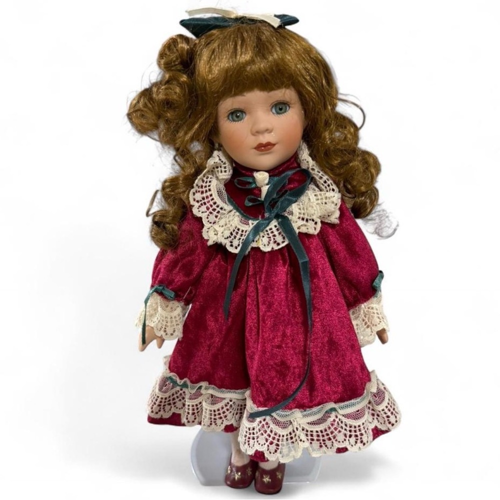 Vintage Porcelain Doll with stand